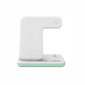   CANYON CNS-WCS302W 3in1 vezeték nélküli töltő, Qi szabvány, micro USB / lightning töltőport, fehér