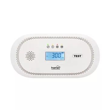   HOME CO10LCD szén-monoxid vészjelző, LCD kijelző , elemes, 2 év elem élettartam, 10 év érzékelő élettartam