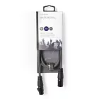Nedis COTH15012GY10 DMX adapter kábel, XLR 3 tűs dugó, XLR 3 tűs anya, Nikkelezett, 1,00 m, kerek, PVC, Sötétszürke