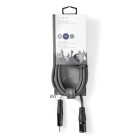 Nedis félprofi audió kábel COTH15300GY30, 3,5mm szteró jack dugó - 3p XLR dugó, hossz 3m, rugalmas
