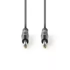 Nedis félprofi audió kábel COTH23000GY30, 2 x 6,35mm monó jack dugó, hossz 3m, rugalmas
