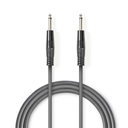 Nedis félprofi audió kábel COTH23000GY50, 2 x 6,35mm monó jack dugó, hossz 5m, rugalmas