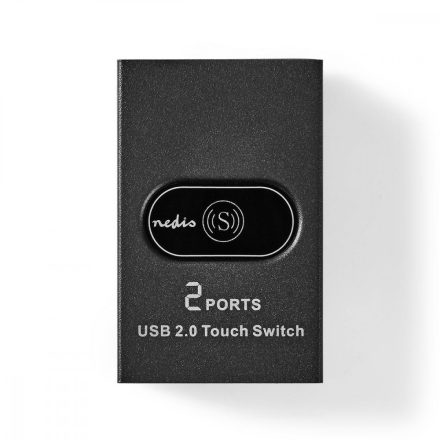 USB-kapcsoló | 2-Port port(s) | 1x USB A | 2 db USB B Aljzat | 480 Gbps | Fém | Fekete