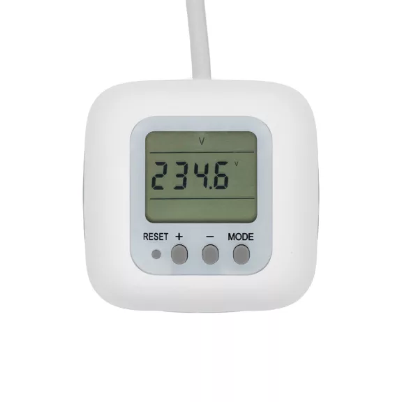 Home CUBE2P kocka elosztó, fogyasztásmérővel, max. 3680 W, 3 aljzat gyermekvédelemmel, 1,5 m hosszú vezeték
