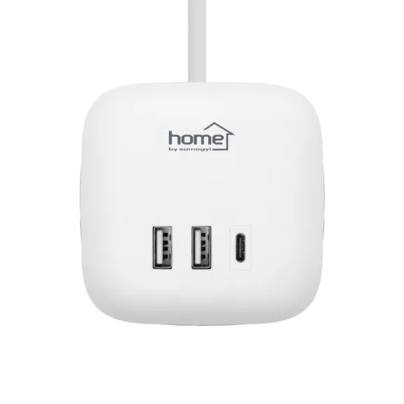 Home CUBE2 kocka elosztó, max. 3680 W, USB töltő, 3 aljzat gyermekvédelemmel, 1,5 m hosszú vezeték Home CUBE2 kocka elosztó, max. 3680 W, USB töltő, 3 aljzat gyermekvédelemmel, 1,5 m hosszú vezeték