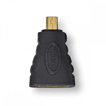 HDMI™ adapter | HDMI™ Micro Csatlakozó | HDMI™ Aljzat | Aranyozott | Egyenes | ABS | Antracit | 1 db | Ablakos Doboz