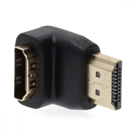 HDMI™ adapter | HDMI™ Csatlakozó | HDMI™ Aljzat | Aranyozott | Könyök 90 ° | ABS | Fekete | 1 db | Doboz