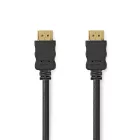 Nedis ultra HD HDMI kábel CVGL34060BK50, HDMI dugó - dugó, 4K@60Hz, ARC, 18 Gbps, aranyozott csatlakozók, hossz 5m