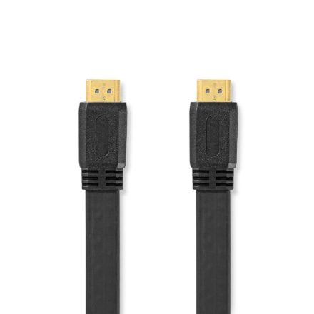 Nagy Sebességű HDMI ™ kábel Ethernet | HDMI™ Csatlakozó | HDMI™ Csatlakozó | 4K@30Hz | 10.2 Gbps | 1.50 m | Lapos | PVC | Fekete | Label