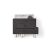 SCART adapter | SCART Dugasz | S-Video Female / 3x RCA Aljzat | Nikkelezett | Kapcsolható | ABS | Fekete | 1 db | Műanyag Zacskó