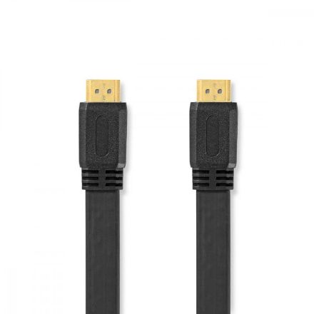 Nagy Sebességű HDMI ™ kábel Ethernet | HDMI™ Csatlakozó | HDMI™ Csatlakozó | 4K@30Hz | 10.2 Gbps | 2.00 m | Lapos | PVC | Fekete | Műanyag Zacskó