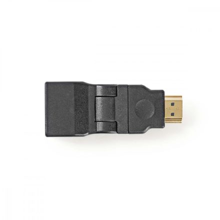 HDMI™ adapter | HDMI™ Csatlakozó | HDMI™ Aljzat | Aranyozott | Forgó | ABS | Fekete | 1 db | Műanyag Zacskó