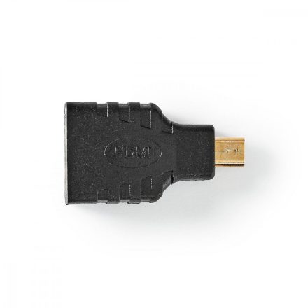 HDMI™ adapter | HDMI™ Micro Csatlakozó | HDMI™ Aljzat | Aranyozott | Egyenes | ABS | Fekete | 1 db | Műanyag Zacskó