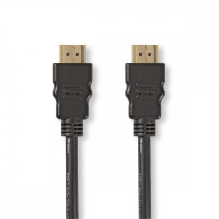Nagy Sebességű HDMI ™ kábel Ethernet | HDMI™ Csatlakozó | HDMI™ Csatlakozó | 4K@30Hz | ARC | 10.2 Gbps | 7.50 m | Kerek | PVC | Fekete | Papírfüles