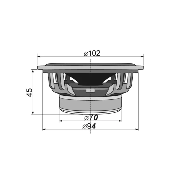 SAL CX 404 2 utas hangszórópár, 2 x 55 W, 100 mm, 4 Ohm, magas és mélyközép SAL CX 404 2 utas hangszórópár, 2 x 55 W, 100 mm, 4 Ohm, magas és mélyközép