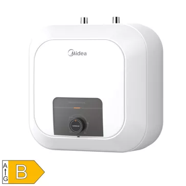   MIDEA D10-20VD1(U) elektromos vízmelegítő, bojler, 2000 W, 10 liter, zománcozott víztartály és fűtőszál, mechanikus vezérlés, konyhapult alá szerelhető