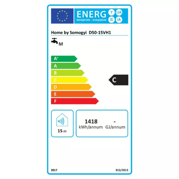 HOME D50-15VH1 Cylinderflex elektromos vízmelegítő, bojler, 1500 W, 45 liter, IPX4, mechanikus, függőleges/vízszintes felhelyezés