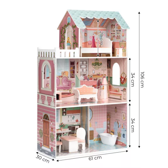 Barbie babaház bútorral Barbie babaház bútorral