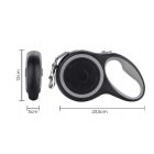 Póráz - 8 m - fekete / szürke