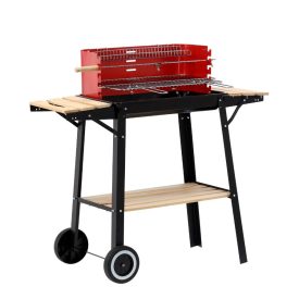 Grillsütő kerekekkel - 93 x 42 x 84 cm