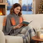 Fűthető USB -s takaró -  150 x 80 cm - 40 - 52°C - szürke
