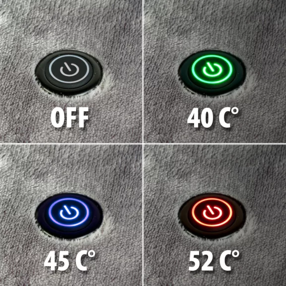 Fűthető USB -s takaró -  150 x 80 cm - 40 - 52°C - szürke