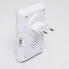 Home DBK1010AC vezeték nélküli csengő, elem nélküli, 100m hatótáv, 20 dallam, 3-fokozatú hangerő, kék LED, kinetikus nyomógomb, 230V-os tápellátás