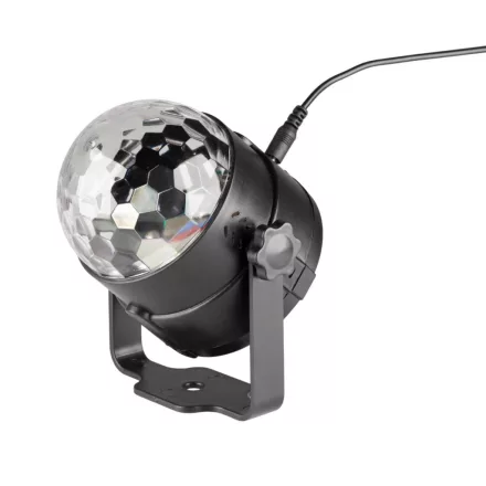 SAL DL80R projektoros party lámpa, RGB LED, 80 mm átmérő, álló vagy körbe forgó fényeffekt, akár 100 m2-re