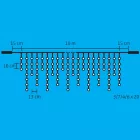 Home DLFJ 400F/WW sziporkázó fényfüggöny, 10 m / 400 db melegfehér LED, állófényű, fehér vezeték, sorolható, kül- és beltéri kivitel