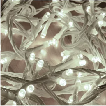   HOME DLIC120WH sorolható cluster fényfüzér, 2,5 méter, 120db hidegfehér LED, fehér vezeték, kül- és beltéri kivitel