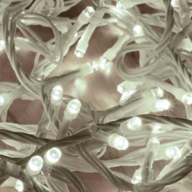   Home DLI 200/WH LED-es fényfüzér, 10 m / 200 db hidegfehér LED, állófényű, fehér vezeték, sorolható, kül- és beltéri kivitel