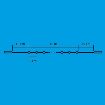   Home DLI 200/WH LED-es fényfüzér, 10 m / 200 db hidegfehér LED, állófényű, fehér vezeték, sorolható, kül- és beltéri kivitel