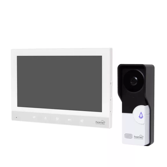 Home DPV260 7 colos videó-kaputelefon szett, éjszakai kameramóddal, 30 féle csengetési dallammal, kitekintő funkcióval, érintőgombokkal, bővíthető Home DPV260 7 colos videó-kaputelefon szett, éjszakai kameramóddal, 30 féle csengetési dallammal, kitekintő funkcióval, érintőgombokkal, bővíthető