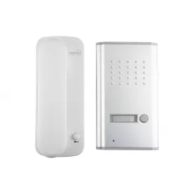  Home DP 02 vezetékes kaputelefon szett, kétvezetékes rendszer, kiváló hangátvitel, falba süllyeszthető fém külső egység, kapunyitó elektronika