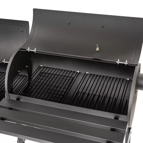 Faszenes kerti grillsütő füstölővel Faszenes kerti grillsütő füstölővel
