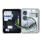 HL-S szerelt ipari doboz installációval , 1x(5P32), 1x(5P16A), 2x(2P+F), kismegszakító