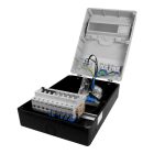 TD-S/FI szerelt ipari doboz installációval , 1x(5P32A), 2x(2P+F), fi-relé+kismegszakító