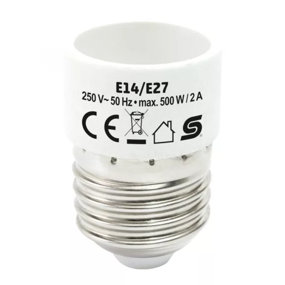 Home E14/E27 foglalatátalakító adapter, max. 2 A Home E14/E27 foglalatátalakító adapter, max. 2 A