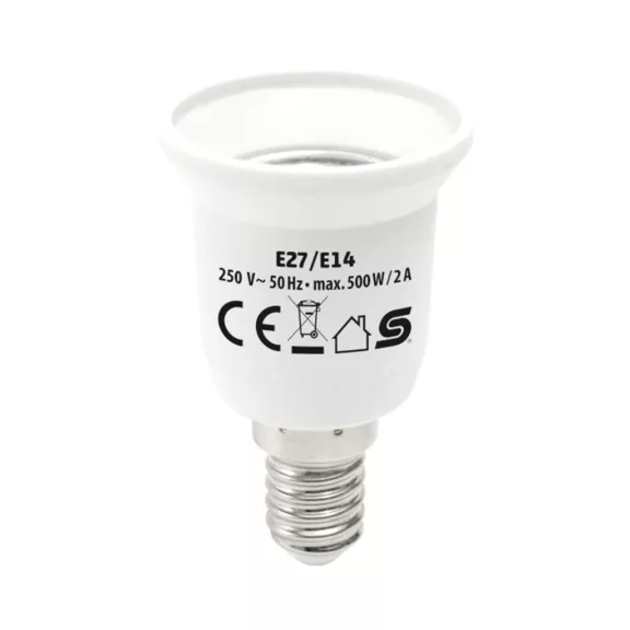 Home E27/E14 foglalatátalakító adapter, max. 2 A Home E27/E14 foglalatátalakító adapter, max. 2 A