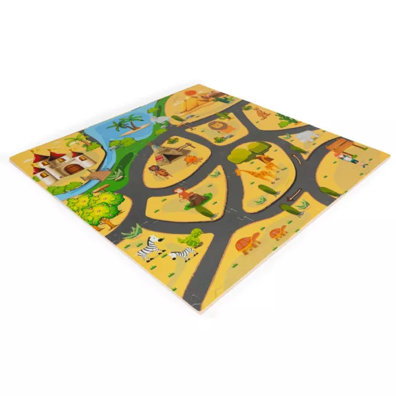 Hab szivacs játszószőnyeg szafari puzzle 9db 93x93cm Hab szivacs játszószőnyeg szafari puzzle 9db 93x93cm