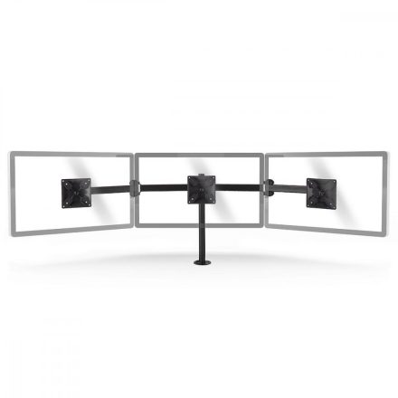 Asztali Monitor Tartó | 3 Képernyő(k) | 14-24 " | 75x75 / 100x100 | Dönthető Forgatható