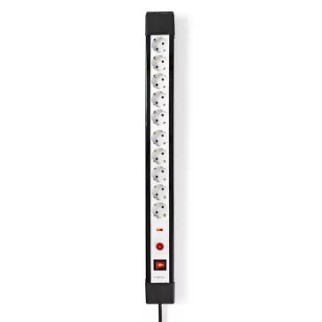   Nedis ESC103SPF1PRO 10 aljzatos elosztó túlfeszűltségvédelemmel, H05VV-F 3G1.5mm2 , 3680 W, 16A, hossz 3