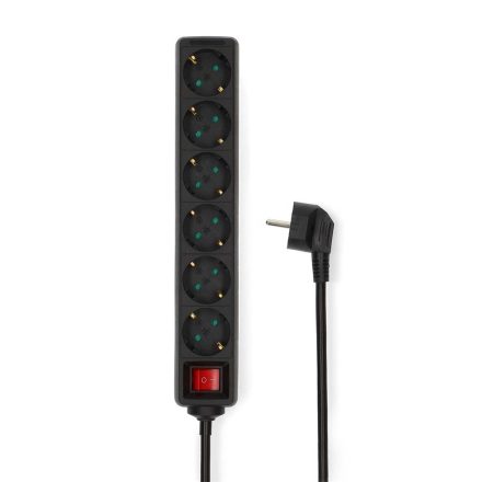 Nedis 6 aljzatos kapcsolós (6-os) elosztó, 1,5 m, 3680 W, 16 A ESOC615F2BK