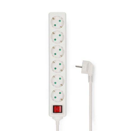 Nedis 6 aljzatos kapcsolós (6-os) elosztó, 3 m, 3680 W, 16 A ESOC630F2WT