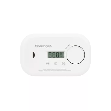   FireAngel FA6812-EU szén-monoxid vészjelző, cserélhető elem, 10 év várható üzemidő, LCD kijelző, fehér
