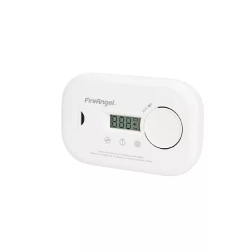   FireAngel FA6812-EU szén-monoxid vészjelző, cserélhető elem, 10 év várható üzemidő, LCD kijelző, fehér