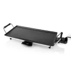 Teppanyaki asztali grillsütő, 2000W, 5 hőmérséklet fokozat, leszerelhető kábel, kihúzható tálca NEDIS FCTE110EBK50