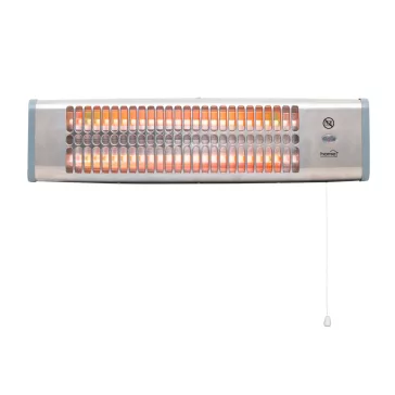   HOME FK20 kvarccsöves fűtőtest, 1200 W, 2 fokozat, fémház, falra szerelhető kivitel