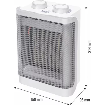   HOME FK50 kerámia fűtőtest, max. 1500 W, 2 fokozat, termosztát, 3 üzemmód, PTC fűtőelem
