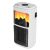 Home FKH 401 hordozható elektromos mini kerámia fűtőtest, 400W, elektronikus termosztát, lángeffekt, fehér
